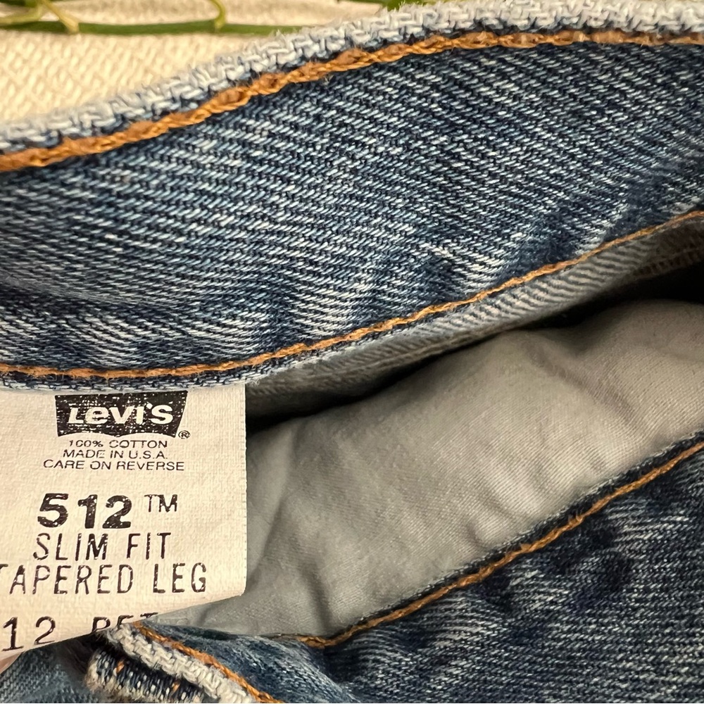 Vintage 90s women's Levi's 512 Slim Fit Tapered Leg Jeans Medium Wash Denim - Picture 6 of 9